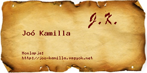 Joó Kamilla névjegykártya